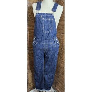 Levi's Heritage Women's Cross Back Bib Overalls Dark Wash Size XS